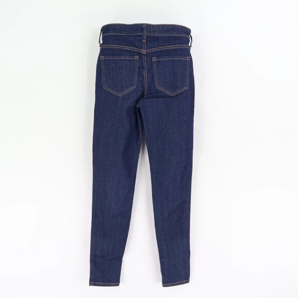 Old Navy Super Skinny Jeans‎ Mid Rise Womens Size 0 Short Blue Dark Wash Stretch
